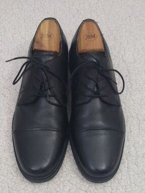 Chaps Black Leather Derby Shoes  10.5 M